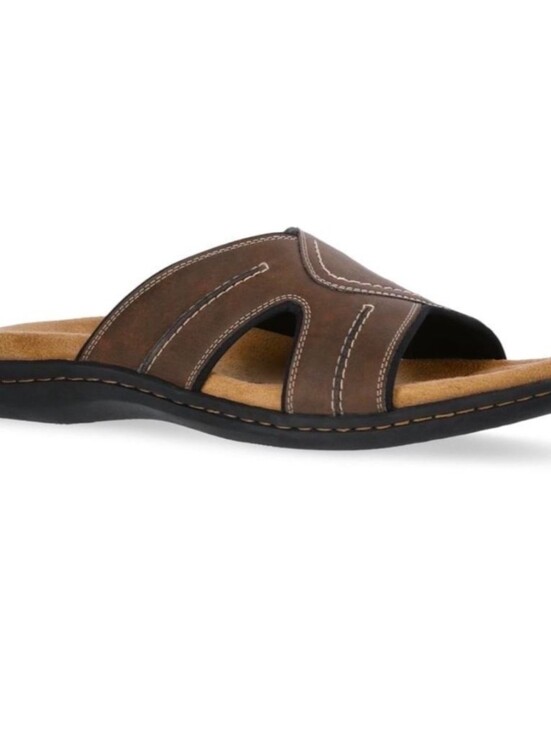 George Other - Men’s Brown Comfort Slide Sandals Size 10 NWT